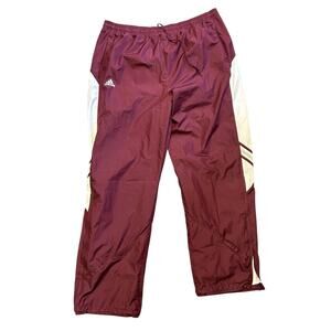 Adidas Men’s 2XL Tracksuit Pants‎ Burgundy Side Heel Zip